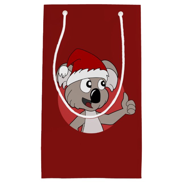 Christmas koala cartoon small gift bag (Front)