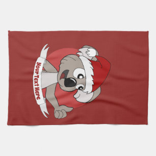 Christmas  koala cartoon   tea towel