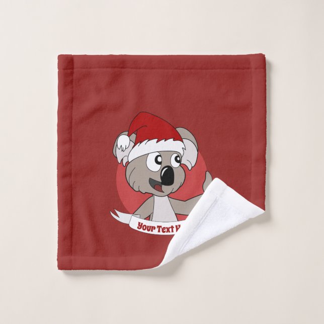 Christmas  koala cartoon  wash cloth (Wash Cloth)