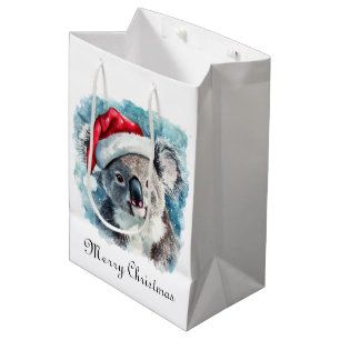 Christmas Koala, customisable Medium Gift Bag