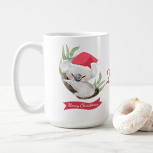 Christmas Koala Watercolor  Coffee Mug
