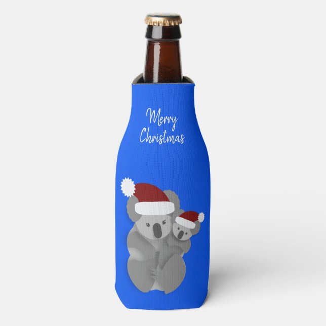 Christmas Koalas Bottle Cooler (Bottle Front)