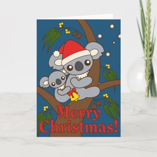 Christmas Koalas Holiday Card | Zazzle.co.uk