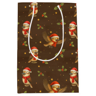 Christmas Kookaburra Watercolour Gift Bag