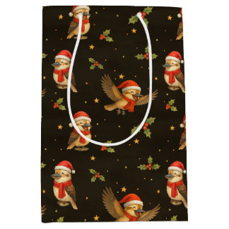 Christmas Kookaburra Watercolour Gift Bag
