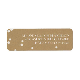 Christmas Kraft White Christmas Label