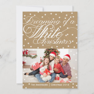 Christmas Kraft White Christmas Photo Card