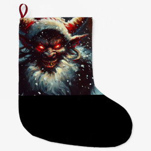 Christmas Krampus 1 Large Christmas Stocking