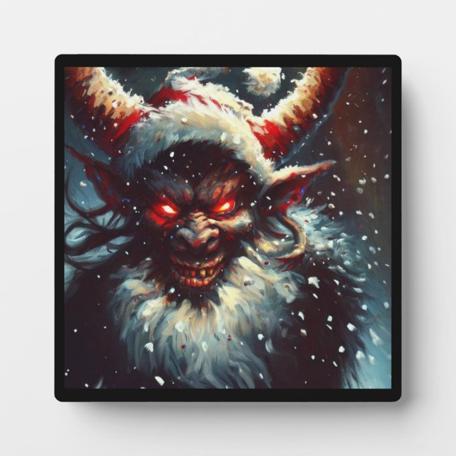 Christmas Krampus 1 Plaque (Front)