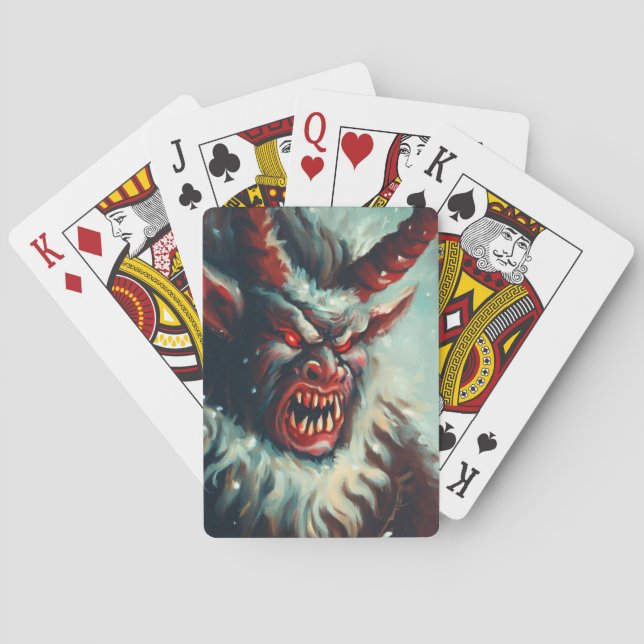Christmas Krampus (3) Playing Cards (Back)