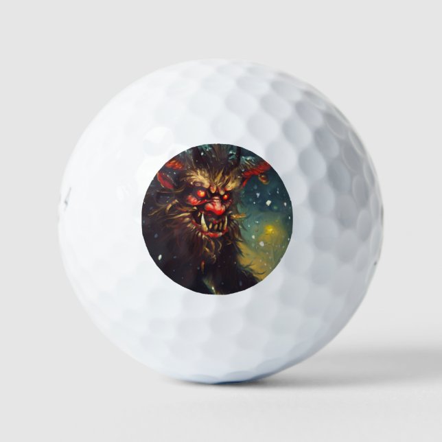 Christmas Krampus (4) Golf Balls (Front)