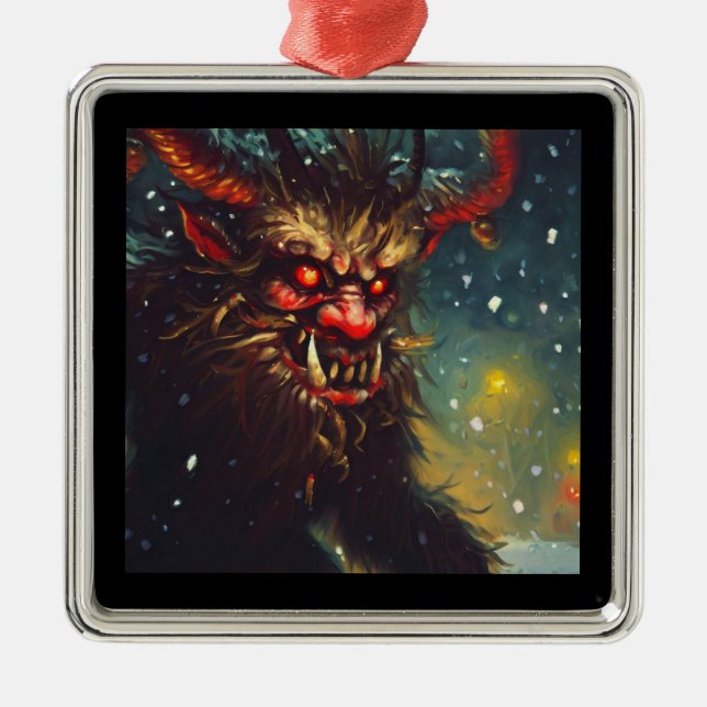 Christmas Krampus 4 Metal Tree Decoration (Front)