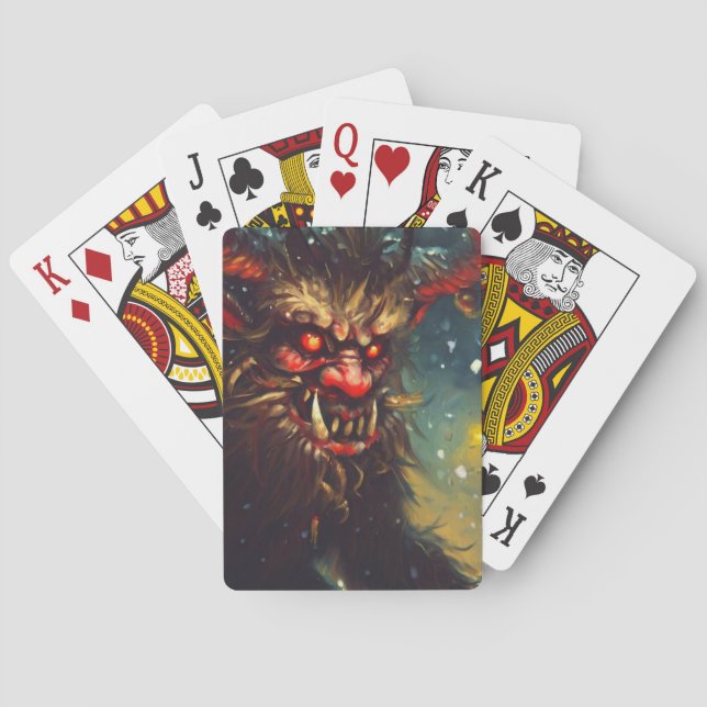 Christmas Krampus (4) Playing Cards (Back)