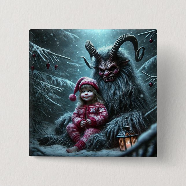 Christmas Krampus Button  (Front)