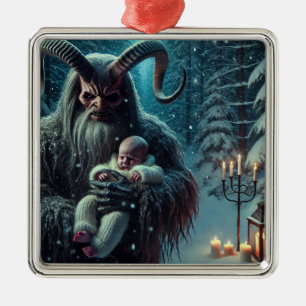 Christmas Krampus Metal Tree Decoration