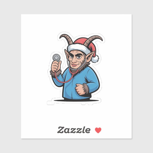 Christmas Krampus Nursing Scrubs Nurse  (Sheet)