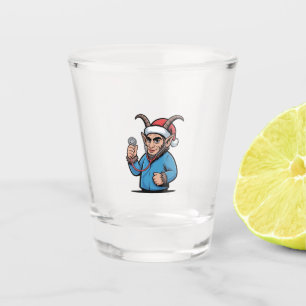 Christmas Krampus Nursing Scrubs Nurse Shot Glass