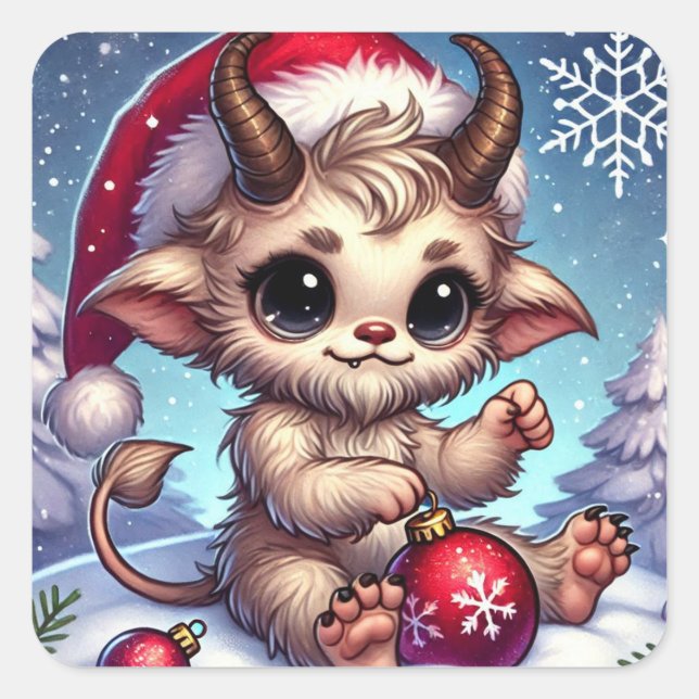 Christmas Krampus Sticker  (Front)