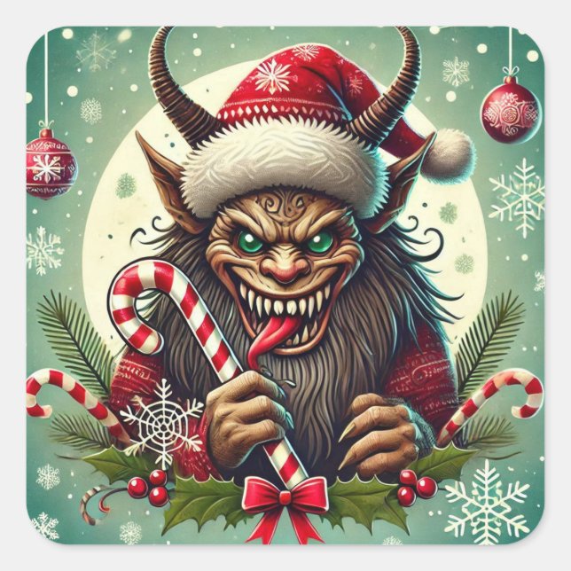 Christmas Krampus Sticker  (Front)