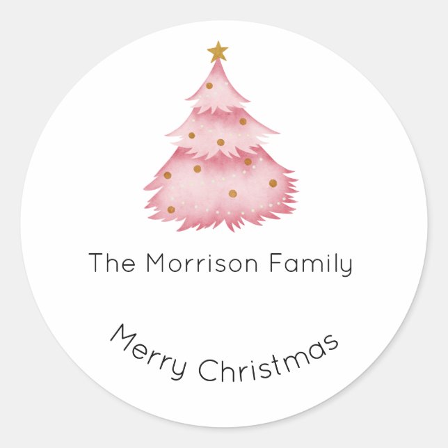 Christmas Labels, Christmas Stickers, Gift Classic Round Sticker (Front)