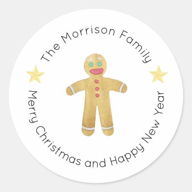 Christmas Labels, Christmas Stickers, Gift  Classic Round Sticker (Front)