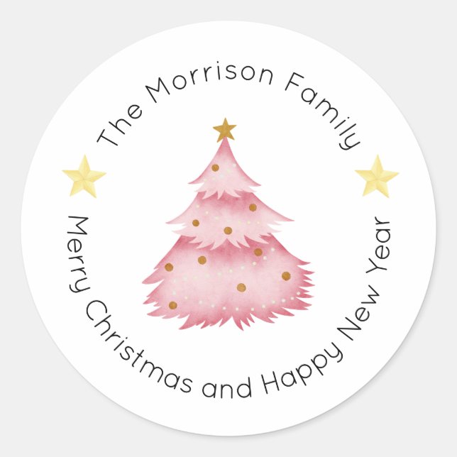 Christmas Labels, Christmas Stickers, Gift  Classic Round Sticker (Front)