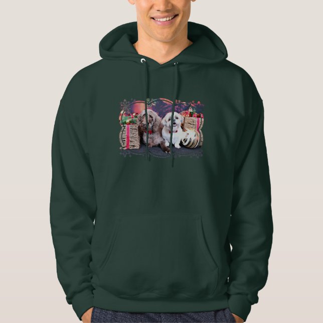 Christmas - LabraDoodle Bob - Shih Tzu Bentley Hoodie (Front)