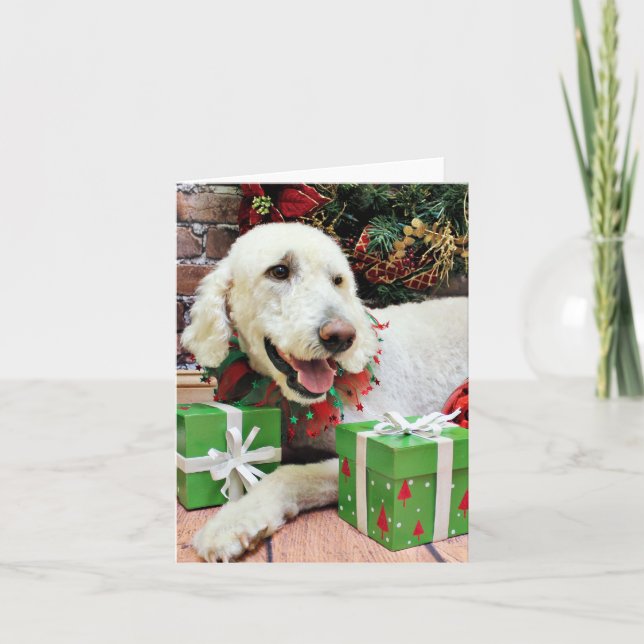 Christmas - LabraDoodle - Davis Holiday Card (Front)