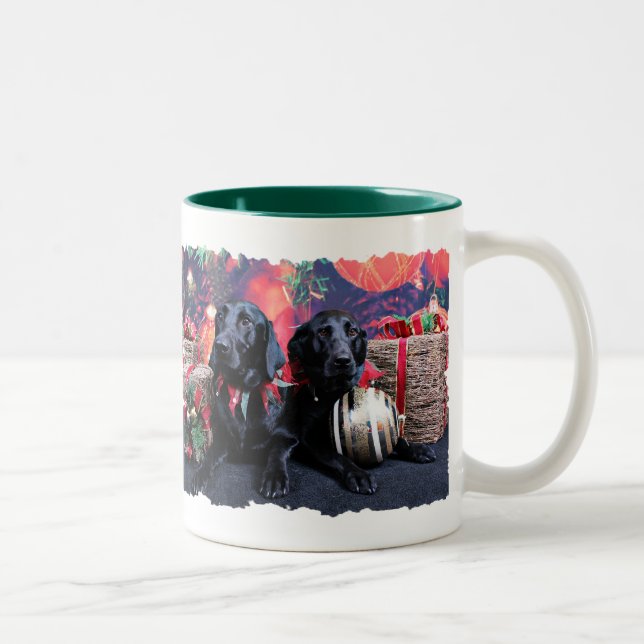 Christmas - Labrador - Banjo and Boomer Two-Tone Coffee Mug (Right)