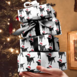 Christmas Labrador Black Dog In Santa Hat Wrapping Paper Sheet<br><div class="desc">Christmas Labrador Black dog Santa hats wrapping paper sheets from Ricaso (yellow and chocolate available in store)</div>