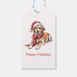 Christmas Labrador classic Gift Tag