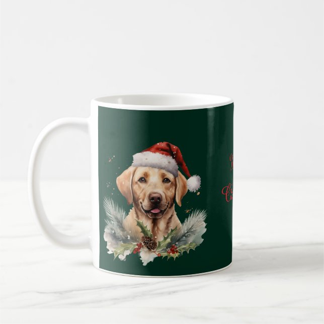 Christmas Labrador Coffee Mug (Left)