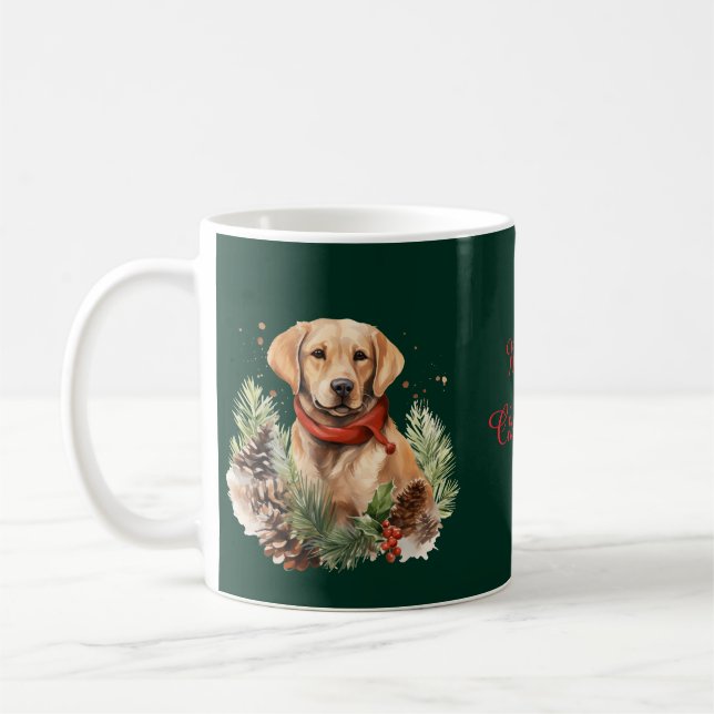 Christmas Labrador Coffee Mug (Left)