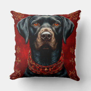 Christmas labrador dog cushion