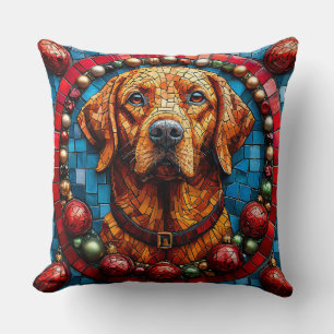 Christmas labrador dog cushion