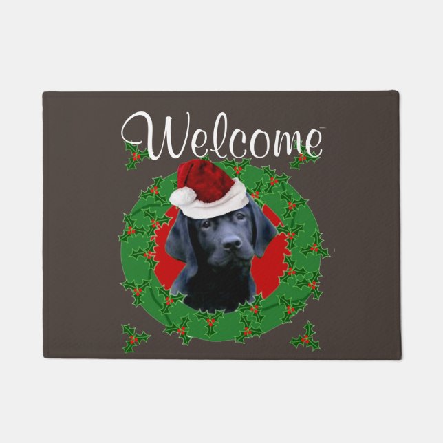 Christmas Labrador Dog Doormat (Front)
