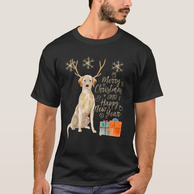 Christmas Labrador Dog Lovers Pajama for Men and W T-Shirt (Front)