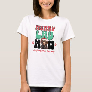 Christmas Labrador Dog Mum T-Shirt