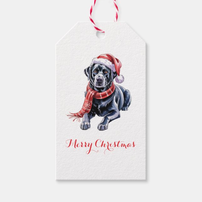  Christmas Labrador Gift Tag (Front)