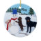 Christmas Labrador Painting Snowman