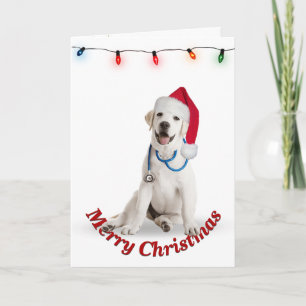 Christmas Labrador Retriever Doctor Card