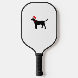 Christmas Labrador Retriever in Santa Hat Christma Pickleball Paddle