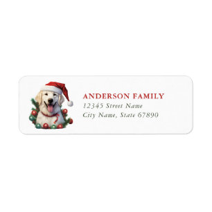 Christmas Labrador Retriever Return Address Labels