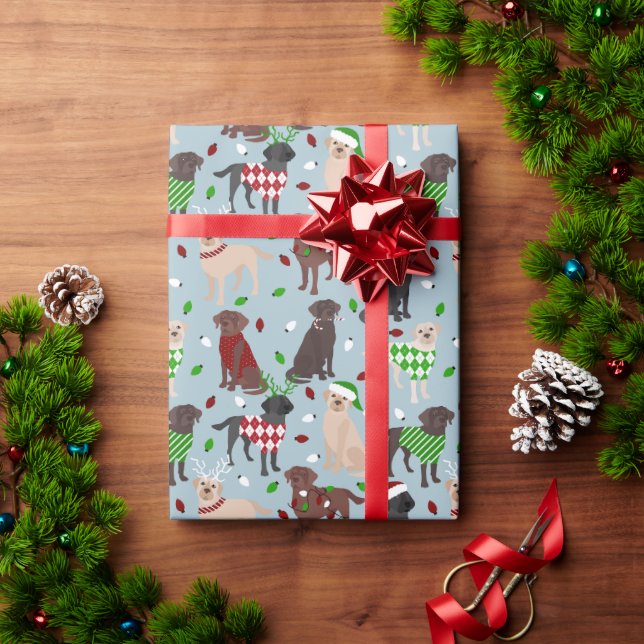 Christmas Labrador Retriever Wrapping Paper (Holiday Gift)