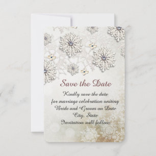 Christmas Lace Snowflakes Save the date