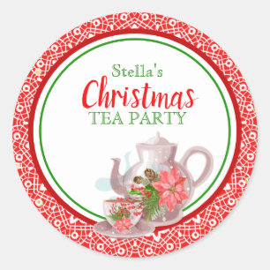 Christmas Lace Tea Party Stickers
