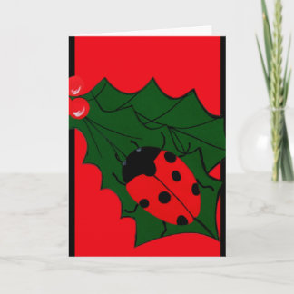 Christmas Lady-bug Holiday Card