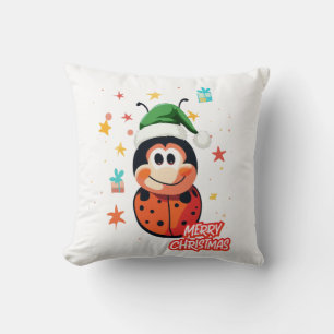 Christmas Ladybug Cheer Cushion