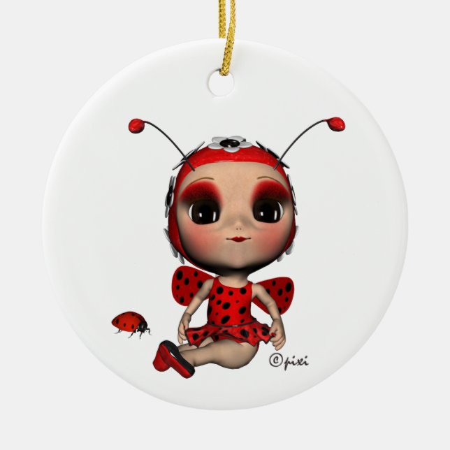 Christmas Ladybug Ornament (Front)