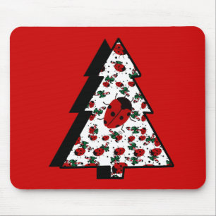 Christmas Ladybug Tree Mouse Mat